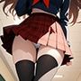 絶対領域〜黒ニーハイソックスの太ももを眺める〜（JK制服編）2縦型