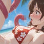 触手と水着な女の子