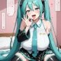 ビッチ設定の爆乳初音◯クに誘惑されてらぶらぶアヘ顔えっち！CG集